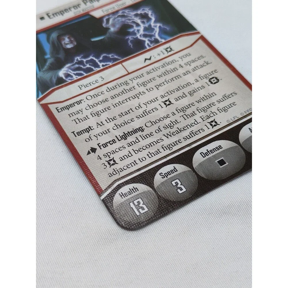 Star Wars Imperial Assault Emperor Palpatine Villain Pack Deployment Card Only